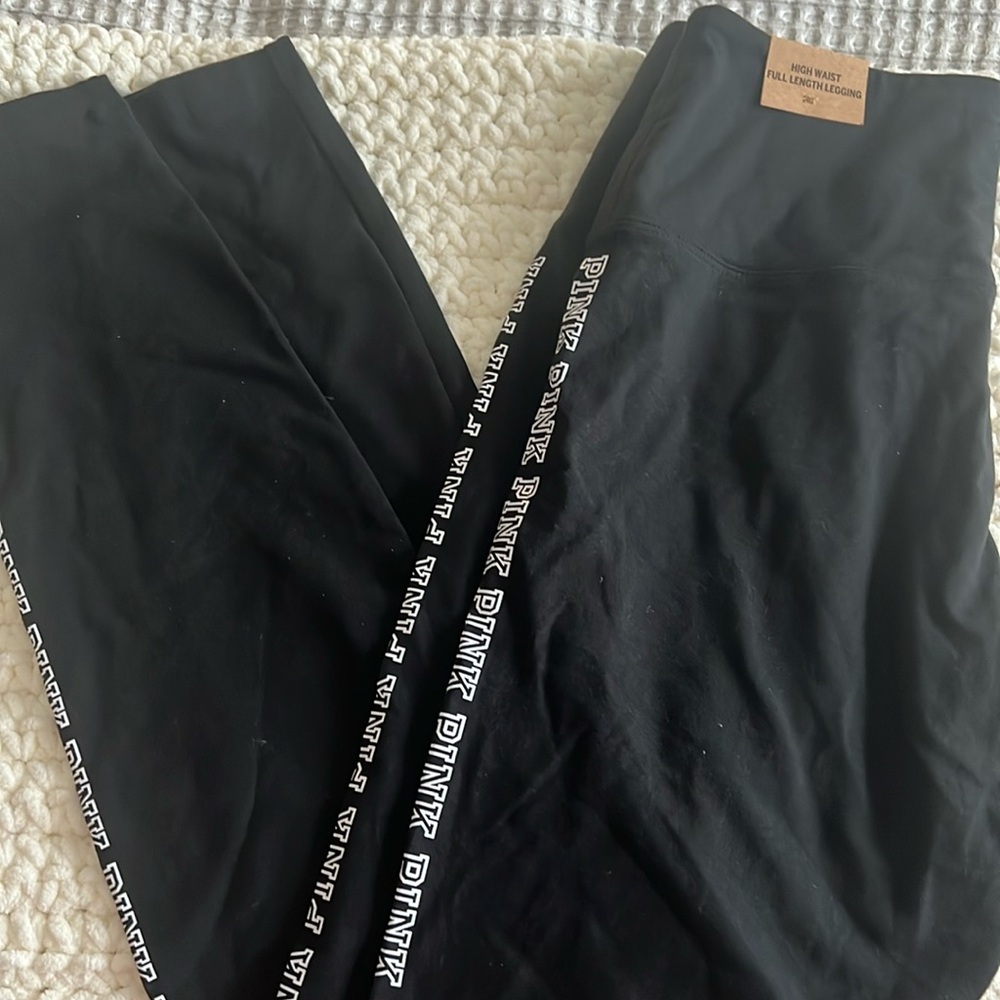 High waisted full length leggings from pink